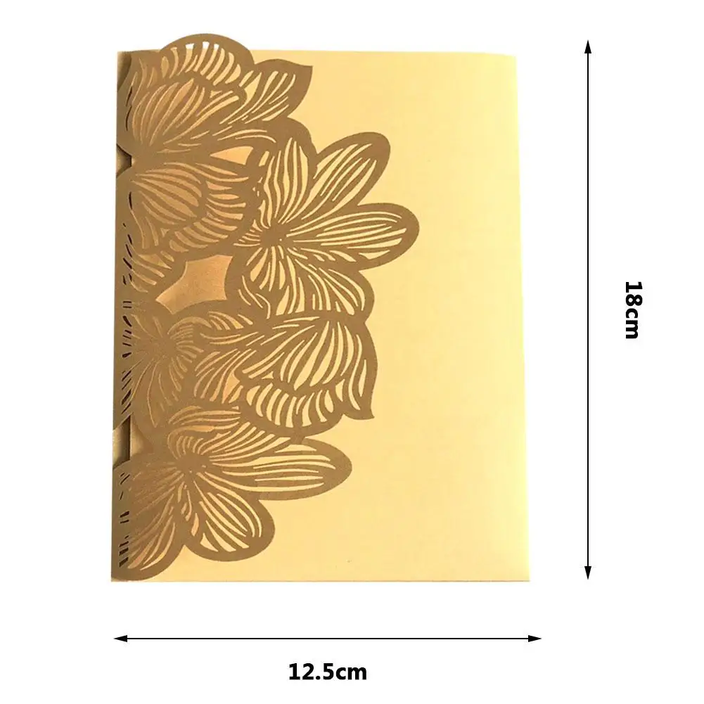  10pcs Holiday Wedding Invitation Laser Hollow Invitation Bag-shaped Business Invitation Card For We - 33027678637