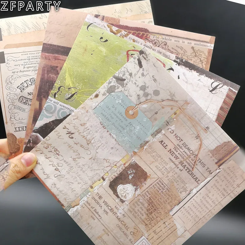 

ZFPARTY Vintage Background Stickers for Scrapbooking Happy Planner/Card Making/Journaling Project