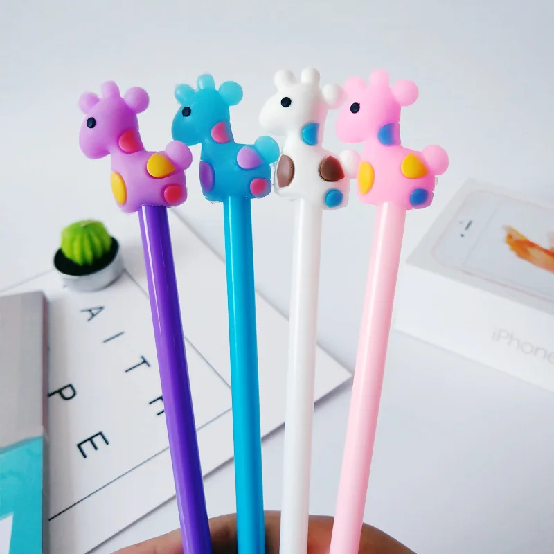 

48pcs/lot Cute Cartoon Creative Candy Color Kawaii Deer Gel Pen/stationery Office School Students Supplies