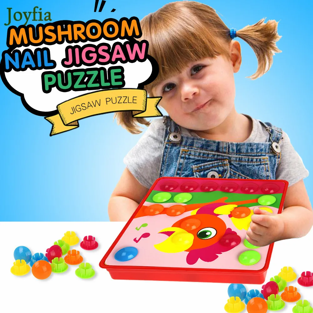 3D Puzzles Toys for Children Mosaic Mushroom Nail Kit Buttons Art Assembling Kids Enlightenment Educational Toy | Игрушки и хобби
