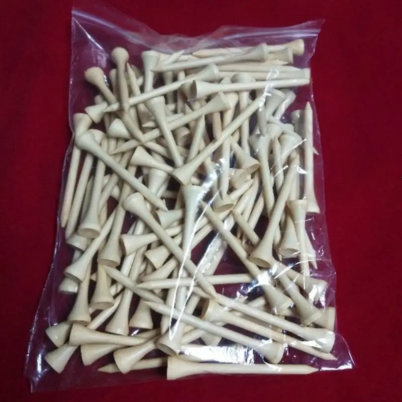 

2019 New Arrivials 100 PCS Colorful Golf Wooden Tee Long Golf Club Accessories Wooden Pegs Random Color
