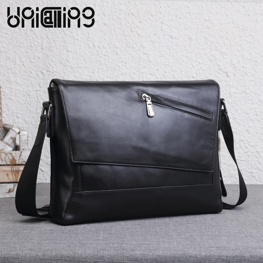 

UNICALLING messenger bag men leather new style premium quality leather men bag
