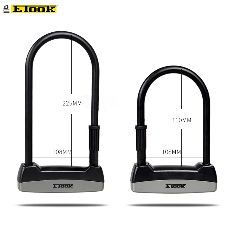  Etook U-lock Bike Lock Anti-theft Steel Electric Bicycle Scooter Convenient Lock Frame Bicycle Acce