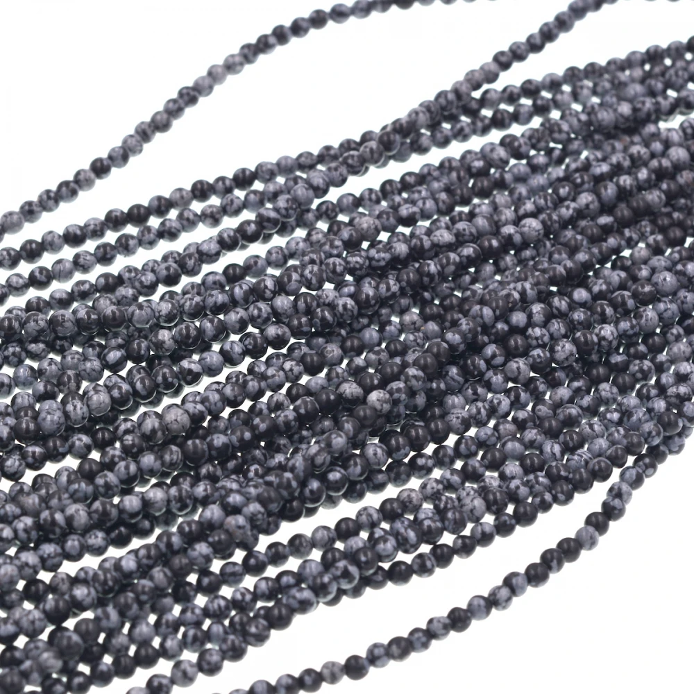 4 мм черный Снежинка обсидиан jaspers бусы|snowflake obsidian|snowflake obsidian beadsbeads beads |