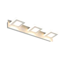 Современный акриловый светодиодный настенный светильник для ванной комнаты, круглый простой дизайн, квадратное зеркало, передняя настенная лампа, демонстрационный зал, санузел, настенные светильники