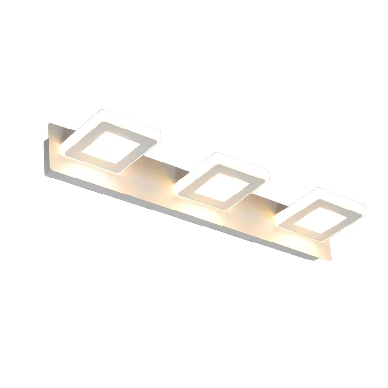 

Modern Acrylic LED Bathroom Wall Lamp Round Simple Design Square Mirror Front Wall lamp Showroom washroom wall lighting Fixtures