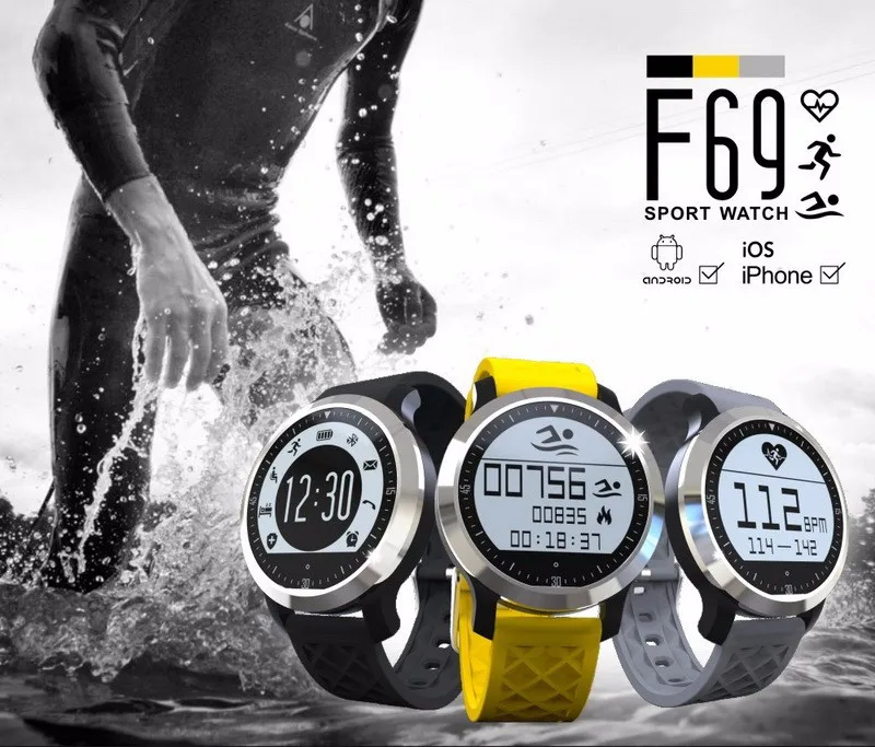 Waterproof font b Smart b font Watch Clock LCD Screen display under sunlight Swimming Mode Healthy