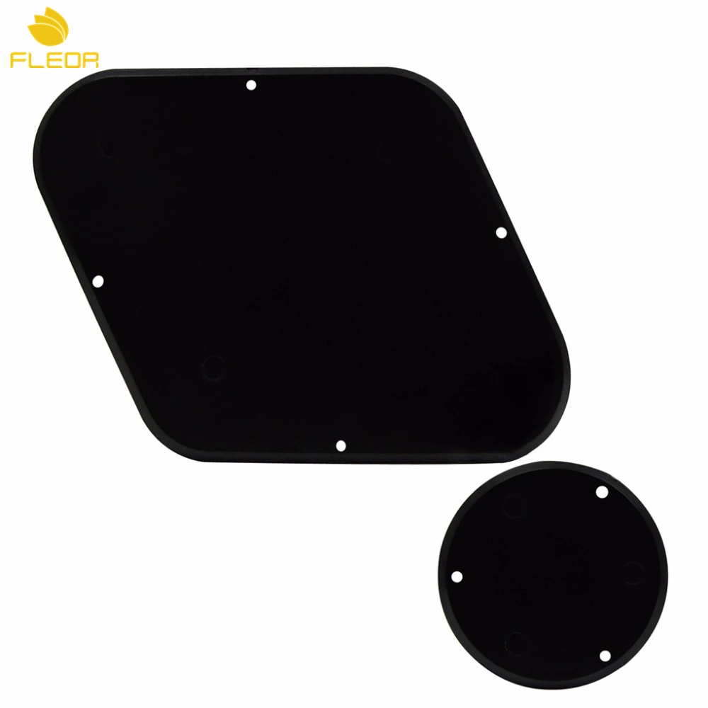 

FLEOR Set of Electric Guitar Back Plate Control Cavity Cover & Switch Cavity Cover fit LP Guitar Parts , Black or Cream Yellow