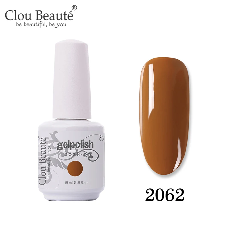 2062 Clou Beaute гель лак для ногтей УФ Гибридный гвоздь искусство 15 мл Праймер гель лак замочить от УФ светодиодный Гель-лак для ногтей 131 цветов Гель-лак - Цвет: 2062