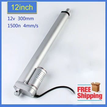 

Freeshipping 300mm stroke 12V DC electric linear actuator,solar tracker,1500N=150KG load 4 mm/sec ,for electric sofa, bed