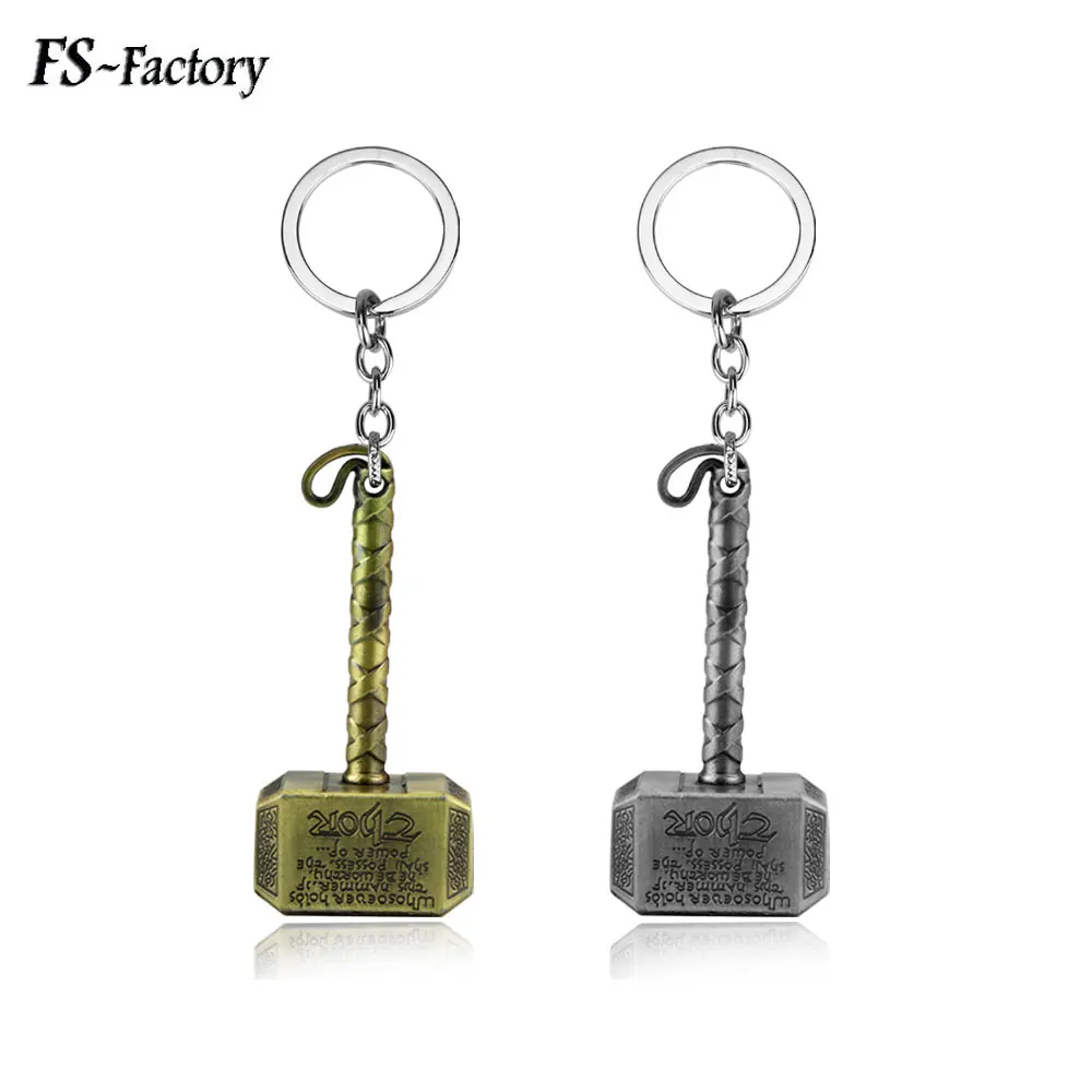 

Hot Comics Series The Avengers Alliance Thor Hammer Keychain The Dark World Keyring Hammer thor Jewelry Accessories