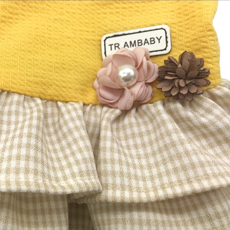 Ambaby горячая Распродажа Одежда с принтом в виде собак, новинка, одежда для домашних питомцев; кошки рубашка в клетку с рисунком щенка аксессуары