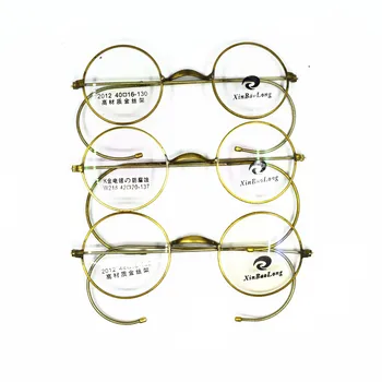 

Vintage Real Old Antique Round Full Rim Eyeglass Frames Wire Rim Optical Rx able Glasses