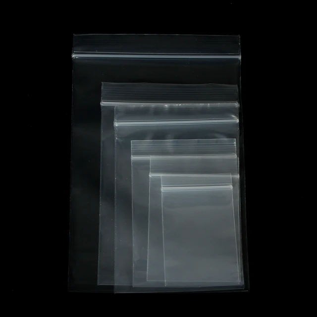 Sachets à zip mini, 35 x 60 mm, Plastique transparent, sachet de 100 