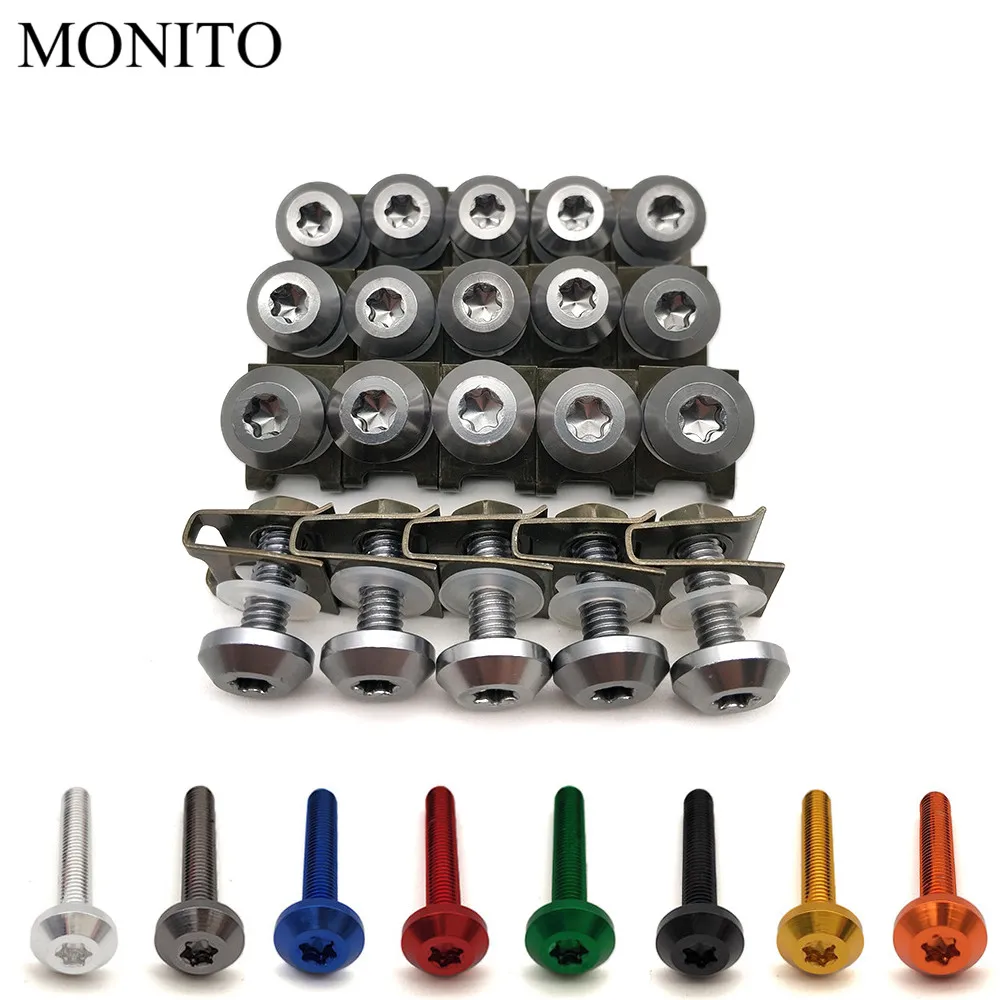 

Custom Motorcycle Fairing Screws Clips Body Spring Bolts Kit For YAMAHA mt07 mt09 fz07 fz09 mt/fz 07 09 mt10 xsr 700 Accessories