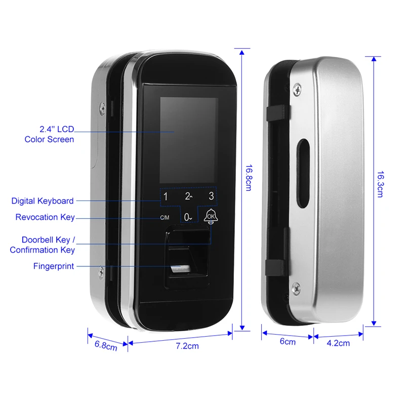 Fingerprint lock for glass door (18)