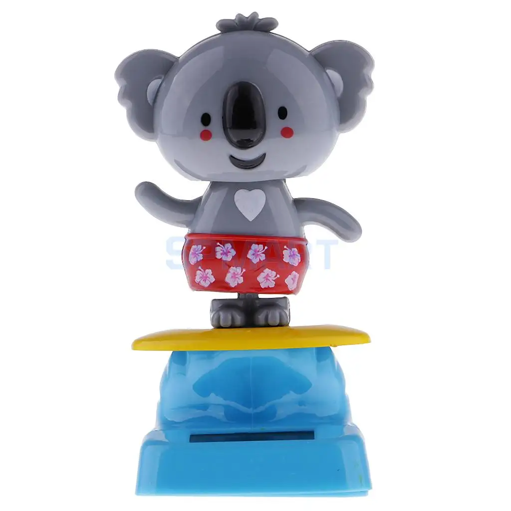 10 типов на солнечных батареях Танцующая машинка для дома и офиса украшения танцор кивающая Игрушка Дети Рождественские подарки - Цвет: Gray Koala