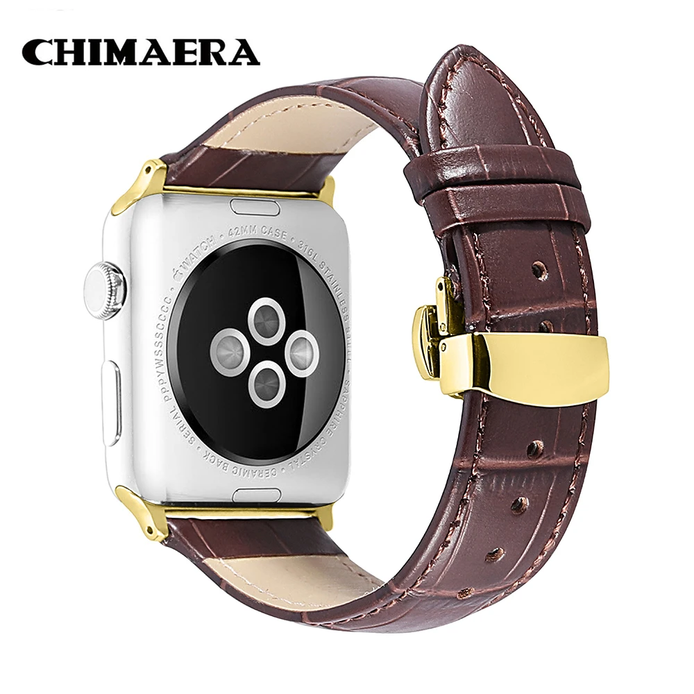 Ремешок CHIMAERA для Apple Watch 38 мм/40 мм 42 мм/44 браслет iWatch Series 4 3 2 1 из натуральной