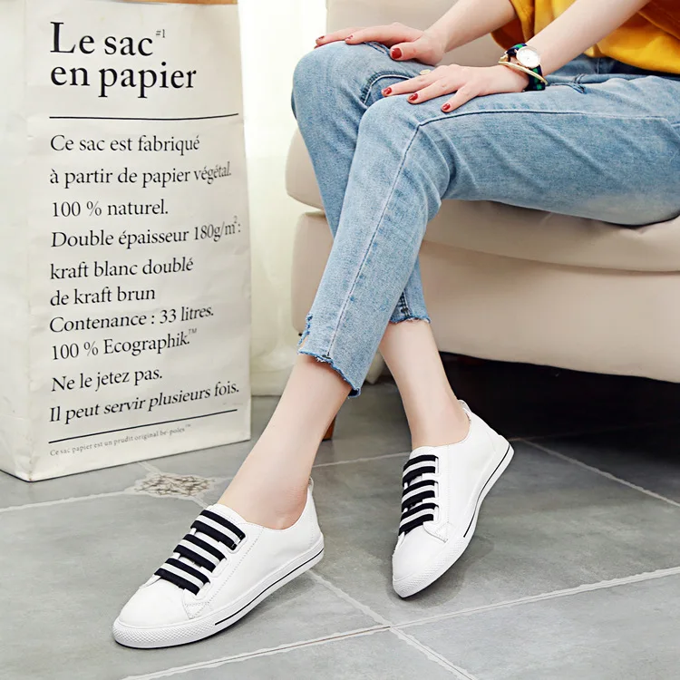 

First layer leather walking shoes 2018 new casual white shoes walking shoes A9V1-A9V4