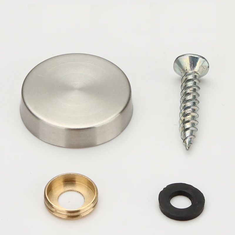 4Pcs 16Mm/19Mm/22Mm/25Mm/30Mm/40Mm Advertising Standoff Covers Stainless Steel 304 Flat Decorative Caps Cover Furniture Hardware 5