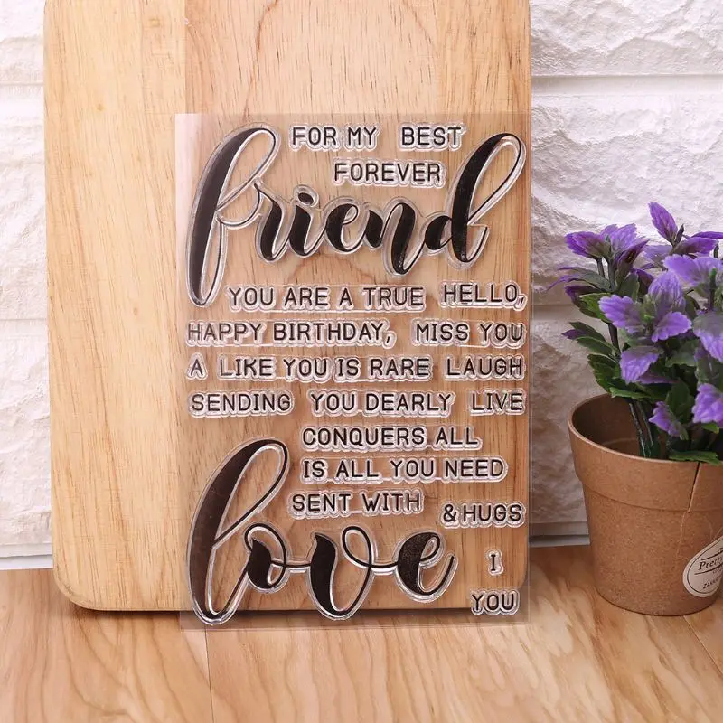 

Silicone Clear Seal Stamp DIY Art Embossing Photo Album Decorative Paper Card Crafts