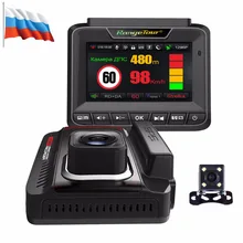 Новый Видеорегистраторы для автомобилей Антирадары GPS регистраторы 1296 P видео Регистраторы Двойной объектив автомобиля Камера 3 в 1 автомобилей детектор авто Регистратор анти радар