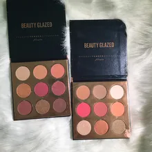 Красота глазированные 9 Цвет Shimmer матовой Макияж Палитра теней для век бордовый палитры теней бронзовая палитра теней Косметика