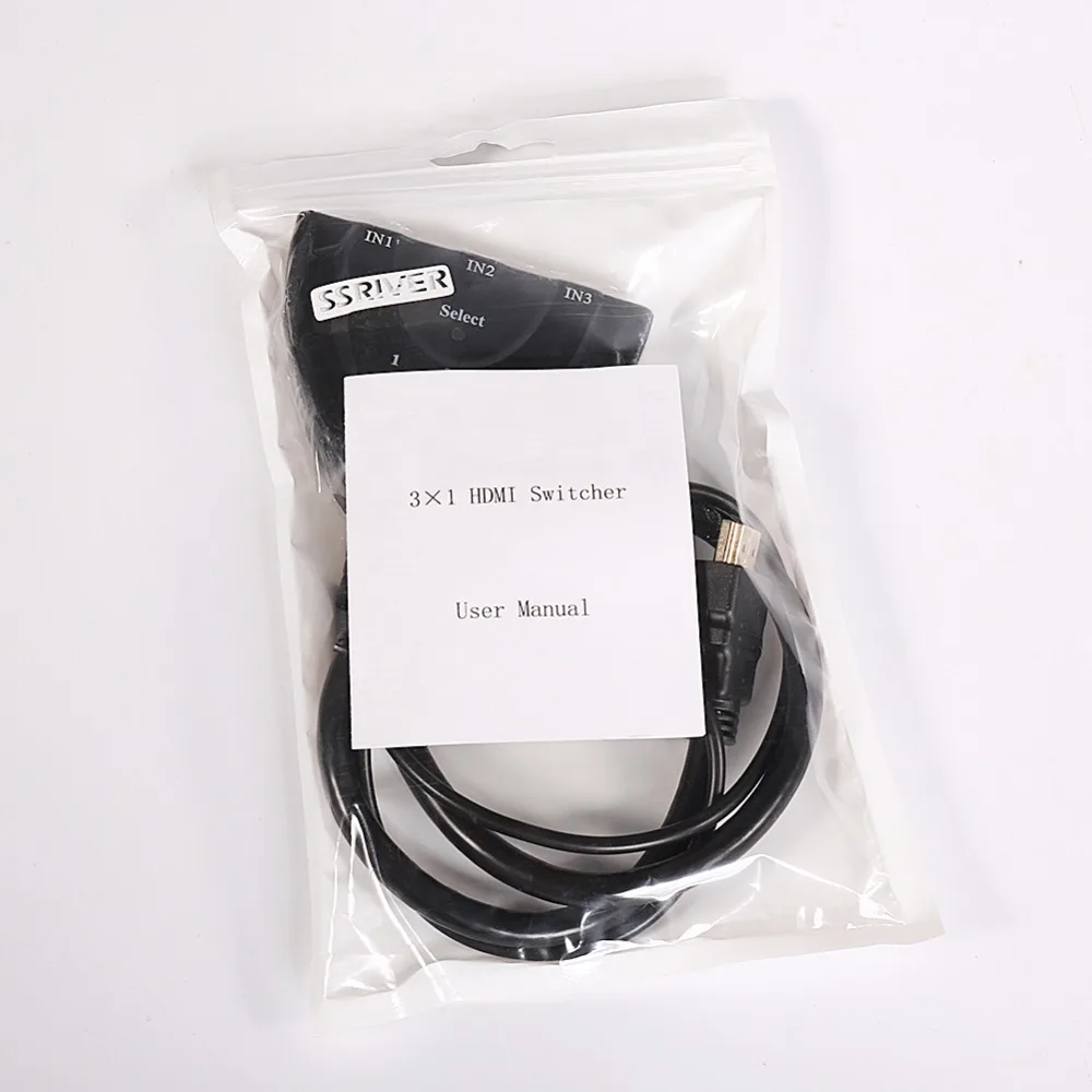 Ssriver HDMI HUB MINI 3 Порты и разъёмы коммутатор 1080 P 3D переключатель Splitter в 1 с USB кабель