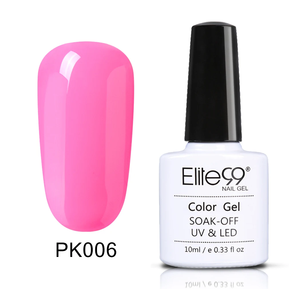 Elite99 уф-гель лак для ногтей 10 мл долгое уф-гель красочные Polishes наир искусство выбрать 1 розовая серия в 12 цветах - Цвет: PK006-10ML