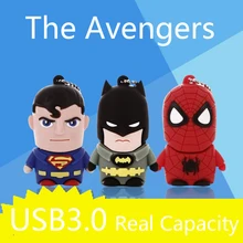 USB 3,0 мультфильм Superman Spiderman Batman флэш-накопитель 64 ГБ флэш-накопитель флэш-Drive128GB 1 ТБ 2 ТБ 32 Гб карта памяти Memory Stick диск на ключе подарок
