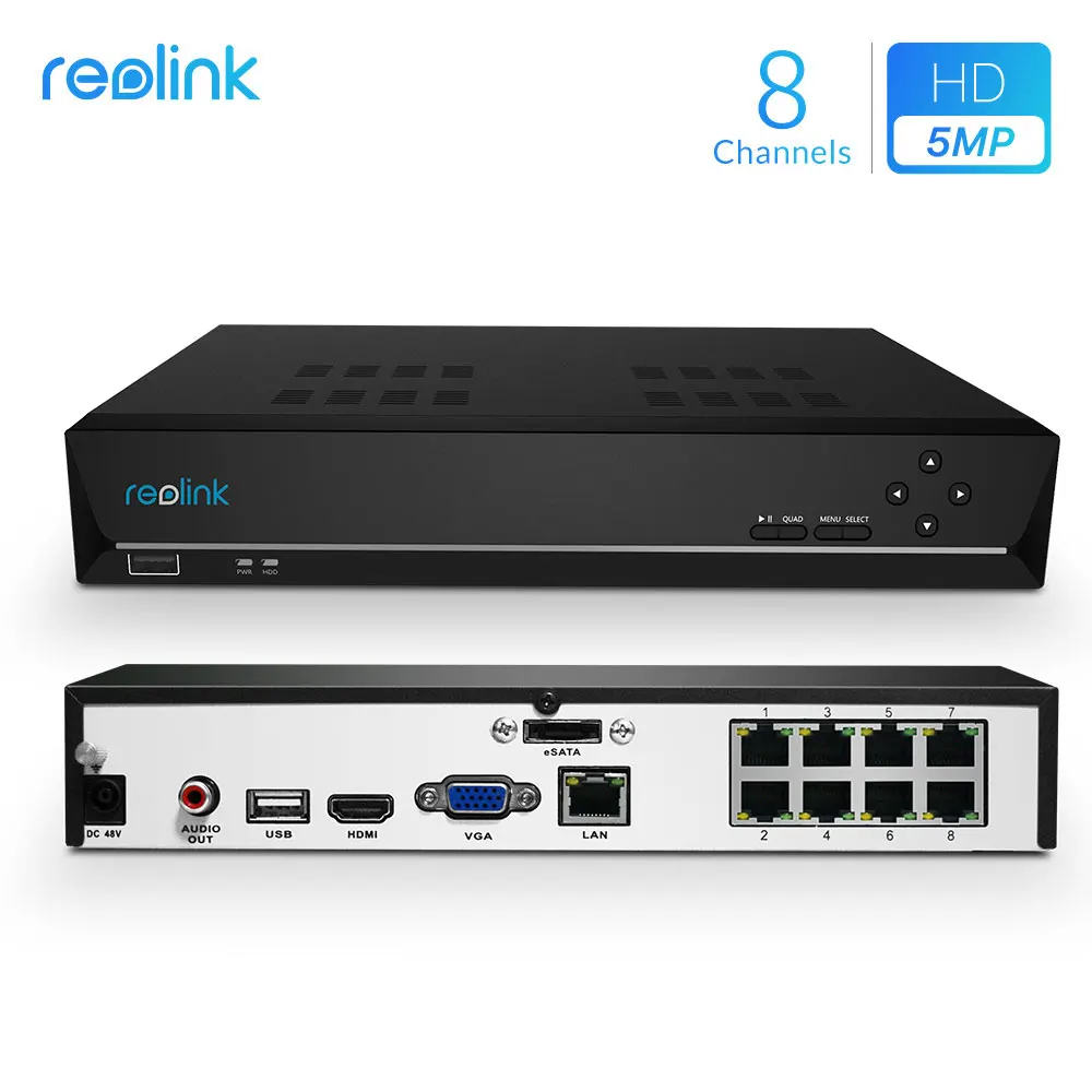 Reolink 8ch 4MP 2560*1440 PoE NVR 2 ТБ HDD ТОЛЬКО для Reolink HD 1440 P POE IP камеры RLN8-410