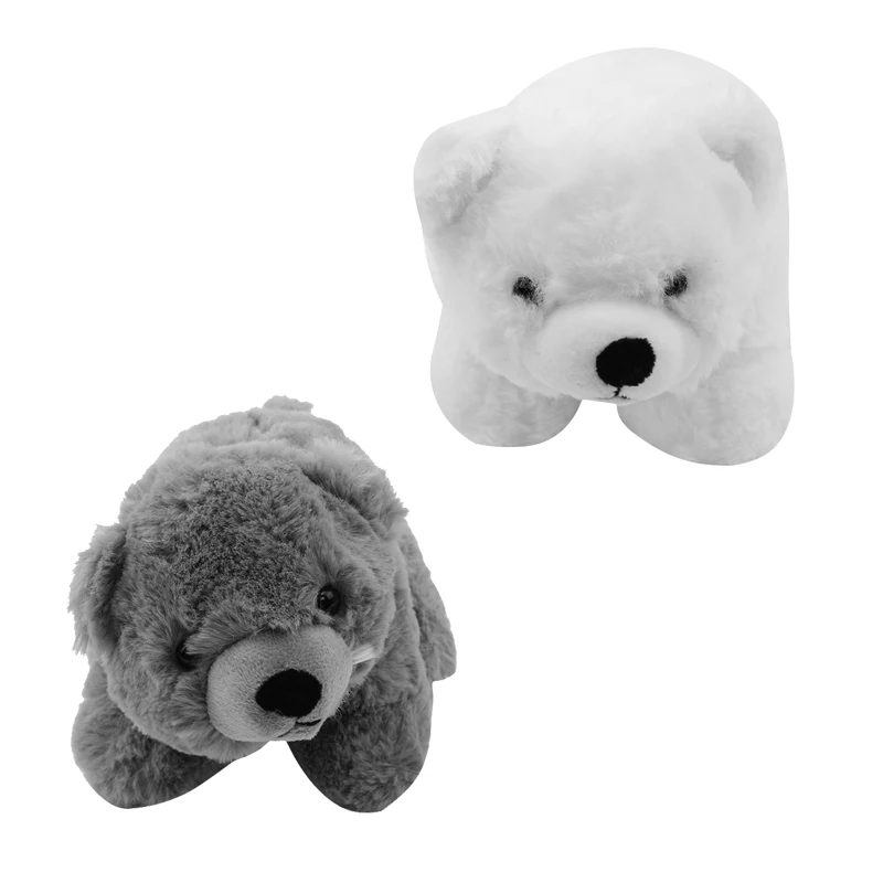 

Cute White Gray Plush Polar Bear Toys Baby Kids Playmate Stuffed Animal Lovely Plush Animal Toy Gift For Children