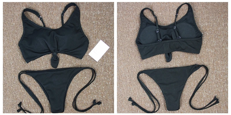 Tie front black