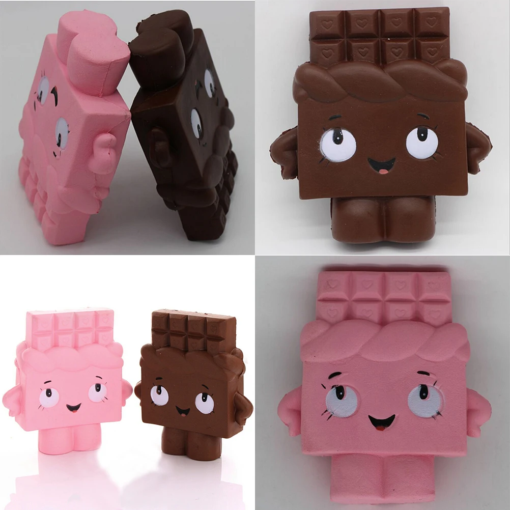 JINHF 13 см Kawaii мягкий шоколадный игрушечный ремешок для телефона медленно поднимающийся снимает стресс беспокойство украшение для шкафа брелок для ключей автомобиля