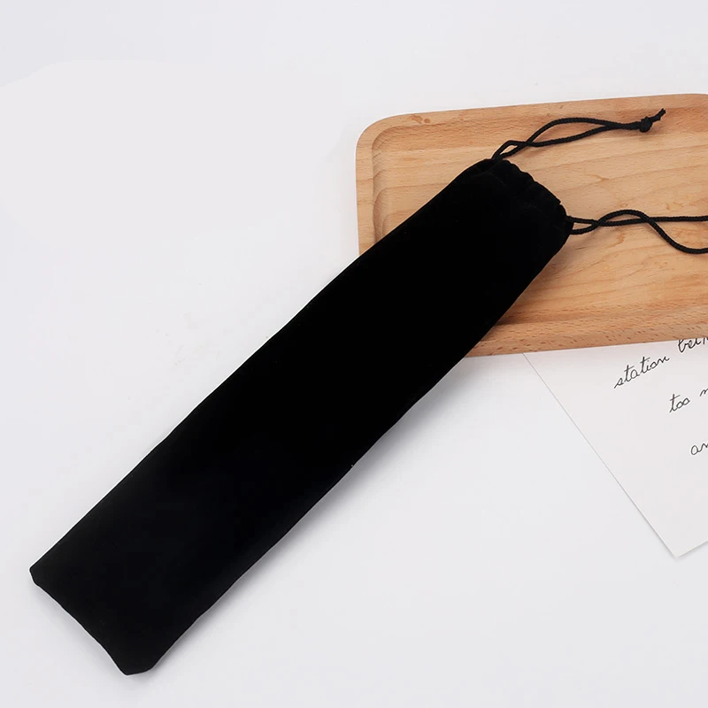 

1PCS Metal Straw Bags Spoon Fork Resuable Straw Storage Bag Pouch Chopsticks Spoon Tableware Bag Clean Brush