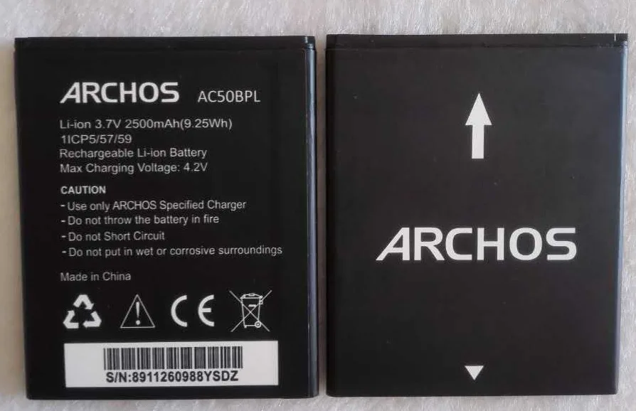 

MLLSE AC50BPL Battery For ARCHOS 50b Platinum 2500mAh 3.7V