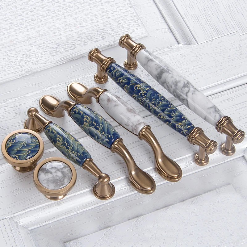 الأزرق ورقة اليد رسمت ceramichandle والمقابض خزانة دولاب مقبض درج مضمد مقابض خزانة التأثيرات الأزرق ورقة اليد رسمت ceramichandle والمقابض خزانة دولاب مقبض درج مضمد مقابض خزانة التأثيرات