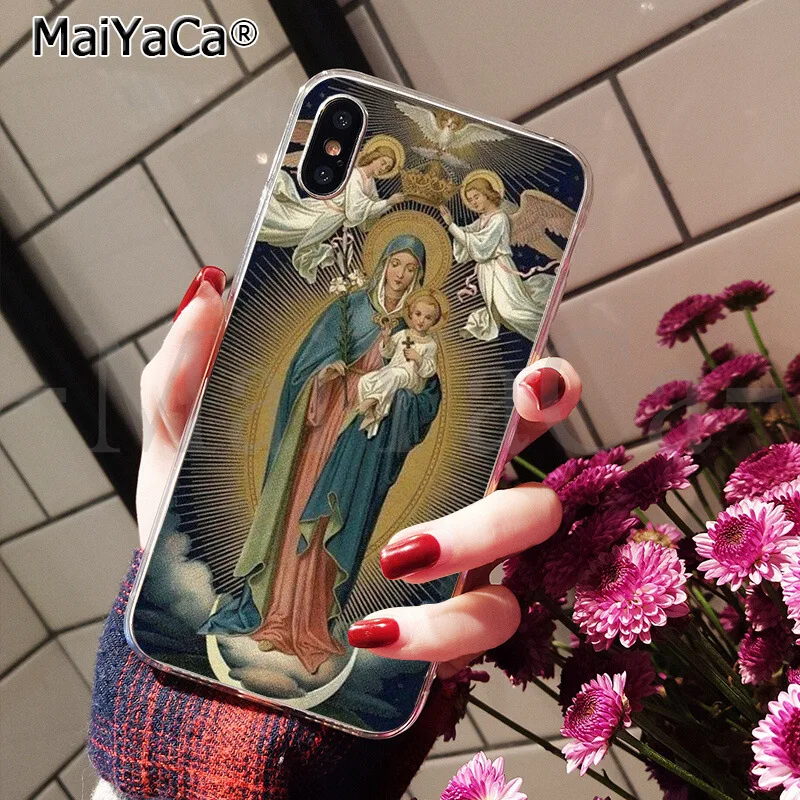 MaiYaCa Virgin Mary Christian Рождество Новое поступление черная ячейка чехол для телефона iphone 11 pro 8 7 66S Plus X XS MAX 5s SE XR - Цвет: A14