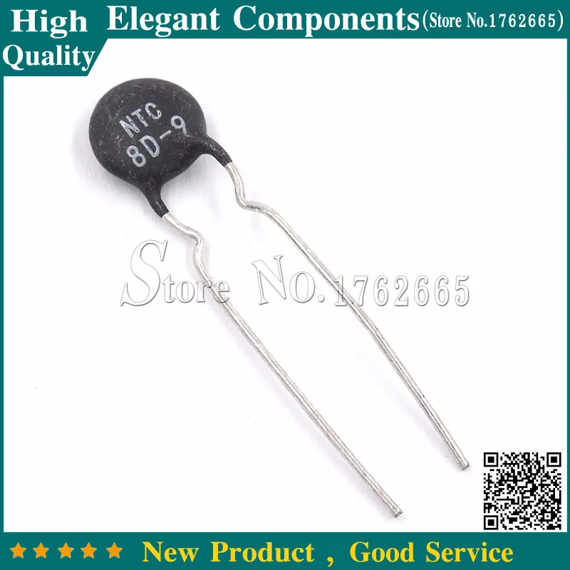 50PCS 8D 9 NTC8D 9 DIP ntc 8D 9 8D9 Thermistor Resistor Free Shipping ...