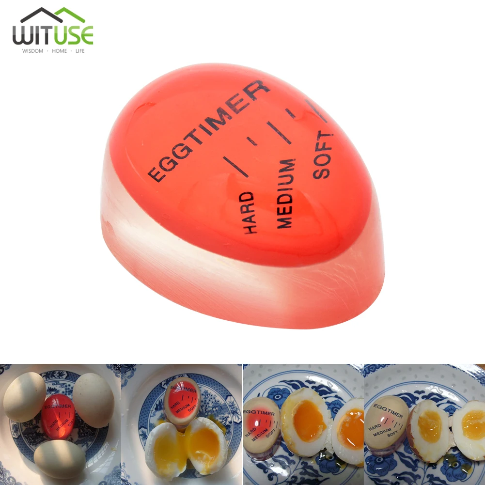 Экологичный таймер для яиц, индикатор для мягких вареных яиц, меняющий цвет, дисплей для яиц, приготовленных градусов, мини-яичный котел, домашний кухонный таймер
