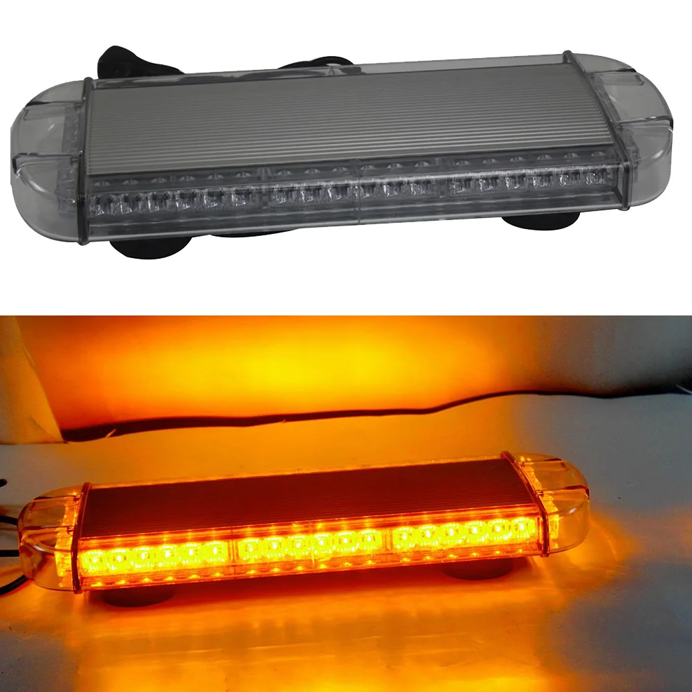 

HEHEMM 48LED Strobe Warning Light Magnetic Mounted Car Roof Flash Lamp for Truck Trailer Jeep 12V 24V Red Blue