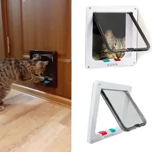 S/M/L дверь для собаки дверь для кота дверца для кошки дверной ограничитель собаки пластиковая маленькая дверь для животных Товары для домашних животных