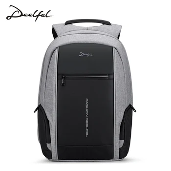 

DEELFEL 2018 Men Backpack 15.6 inch Laptop Backpack Fashion Anti Thief Backpacks Designers Brand Travel Bags mochila masculina