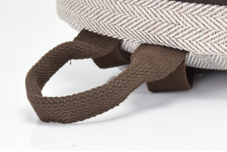 2021 New Retro Woman Backpack Female Shoulder Bag Pure Hand-woven Cotton Linen Small Rucksack Ancient Bag Student School Bags