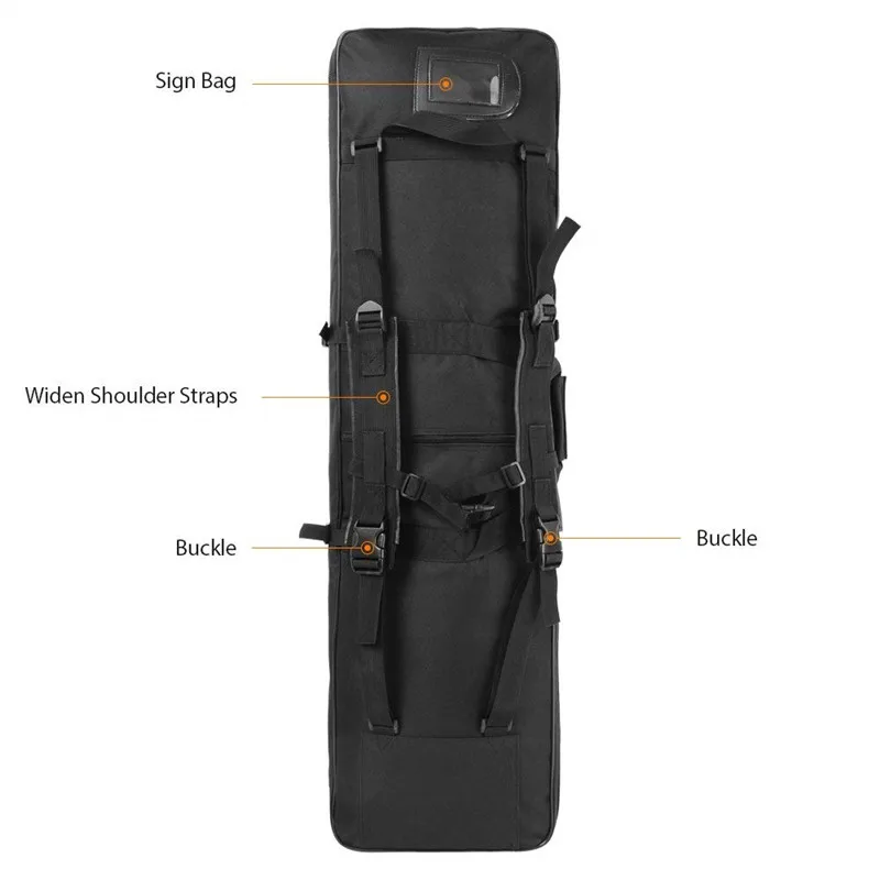

120cm Tactical Hunting Backpack Dual Rifle Square Carry Bag with Shoulder Strap Gun Protection Case Rucksack for Shooting Campin