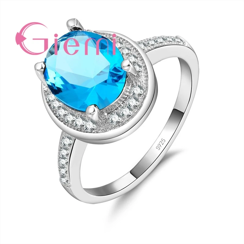 

Top Quality 925 Sterling Silver Ladies Wedding Jewelry Rings Pretty Good Around Micro Crystal Ring For Female Partner Friend