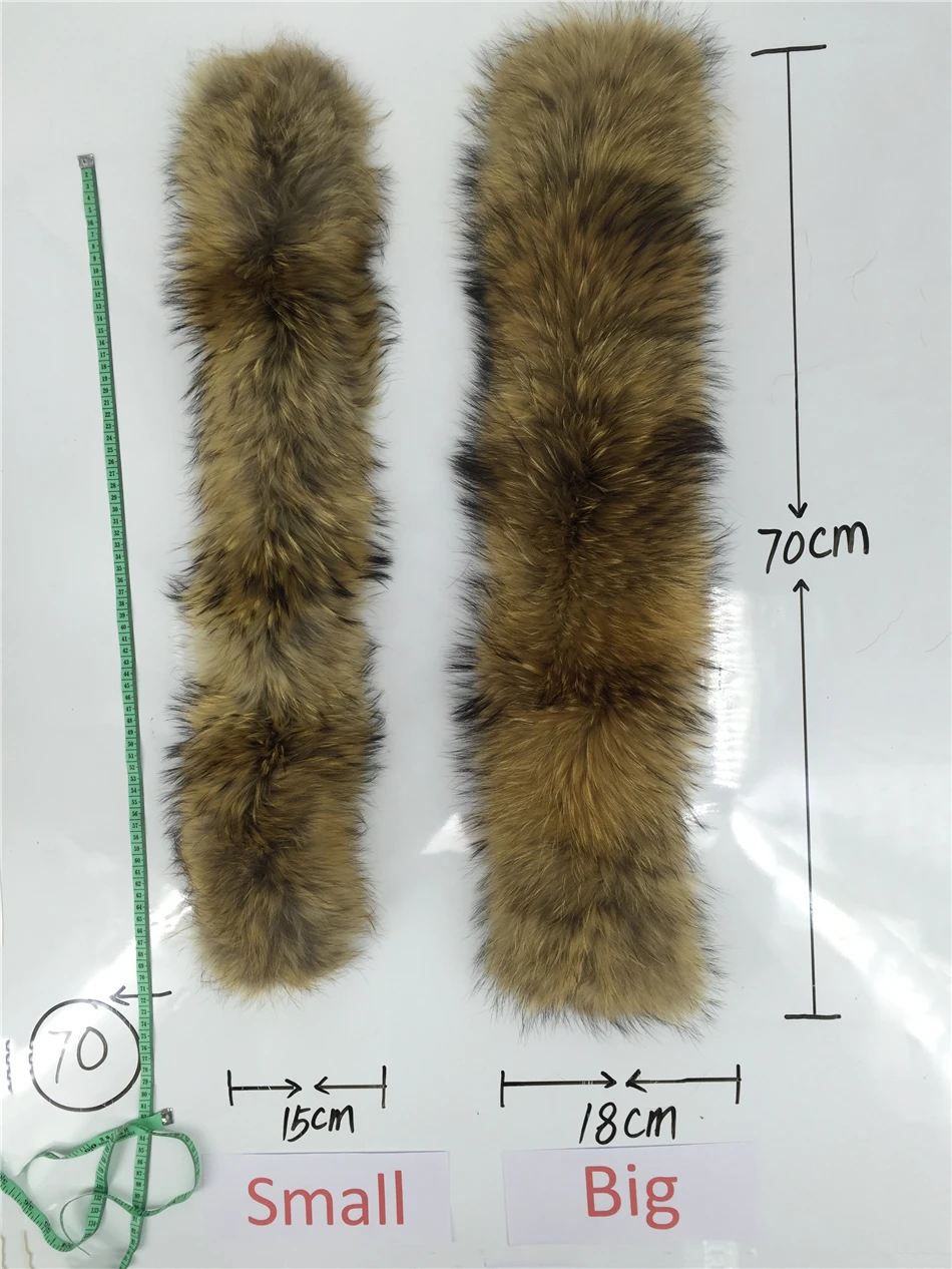 60 см 65 см 70 75 см, рост: 80 см, 90 см натуральный из натурального меха енота меховой воротник шарф Для женщин зимнее пальто Кепки теплый воротник из натурального меха шарфы D