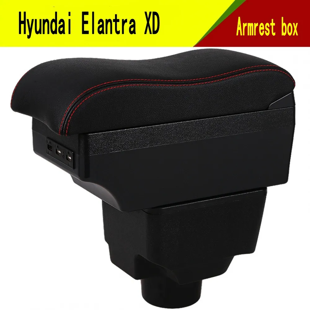 Для hyundai Elantra XD подлокотник коробка центральный магазин содержание коробка для хранения с подстаканником держатель телефона USB интерфейс