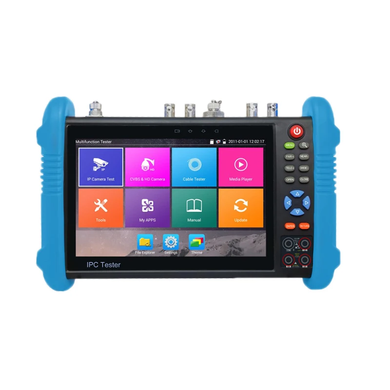 

Ip Camera Tester 7 Inch Hd Ips Press Screen 1280 x 800 Cctv Tester Monitor Ahd Tvi Cvi Sdi Tdr H.265 Multimeter Ipc-9800 Movta#8
