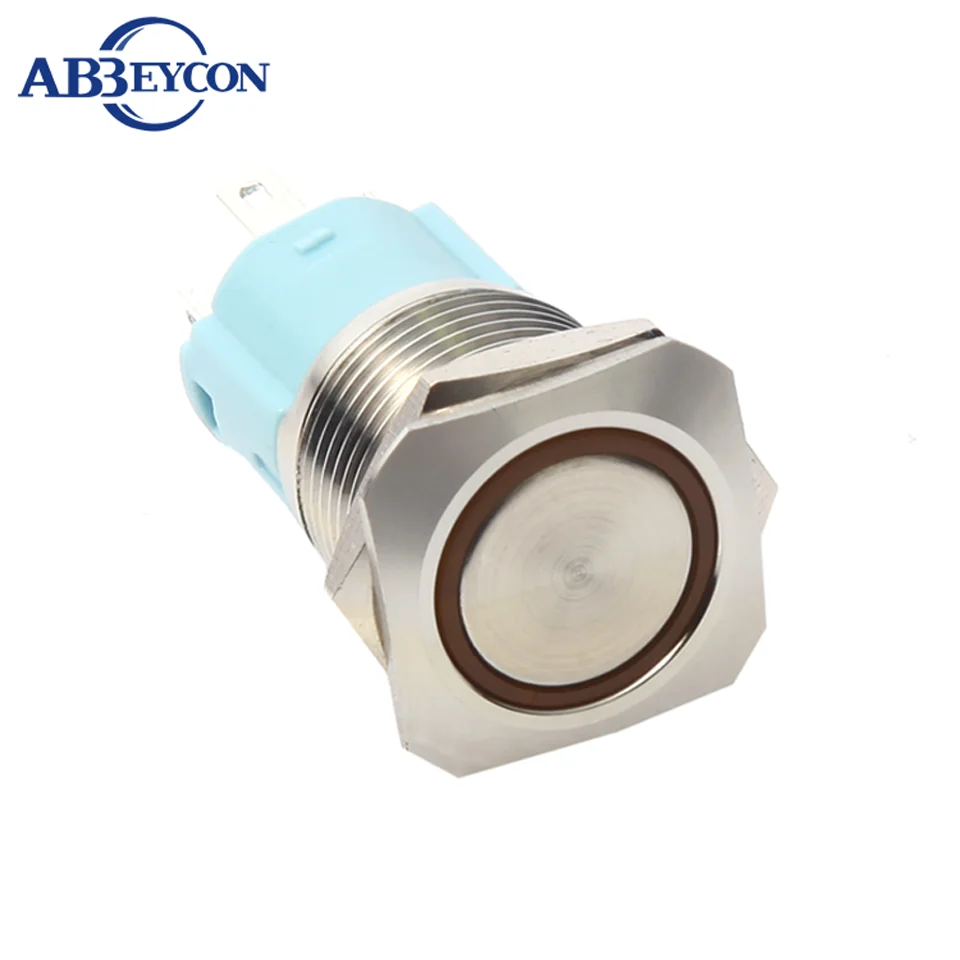 16mm LED Illuminated Angel Eye Momentary Push Button Metal Switch IP65 Red